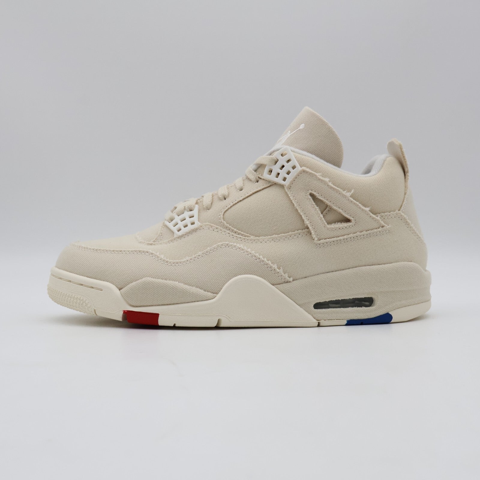 DQ4909-100 Nike Air Jordan 4 Sail Blank Canvas Cement Grey Fire Red (Women's)