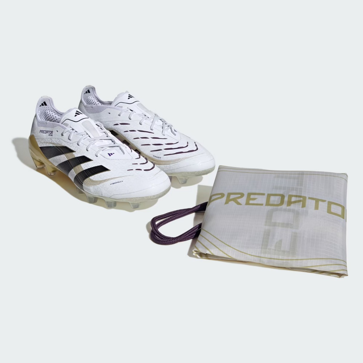 JR4489 adidas Predator Elite HG/AG Cloud White Core Black Gold Metallic (Men's)