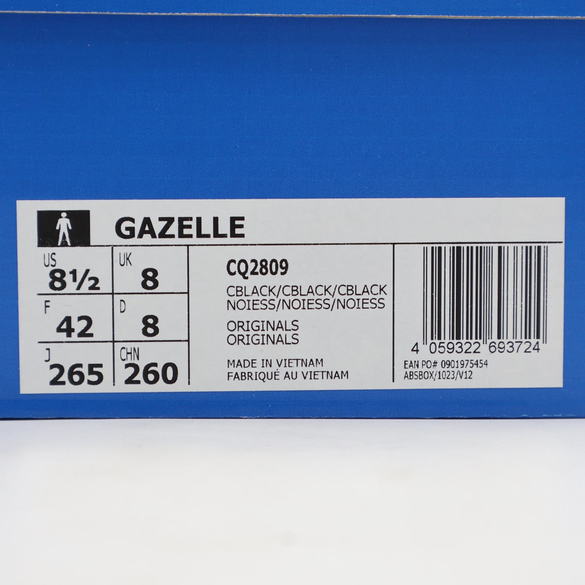 CQ2809 adidas Originals Gazelle Triple Black (Men's)