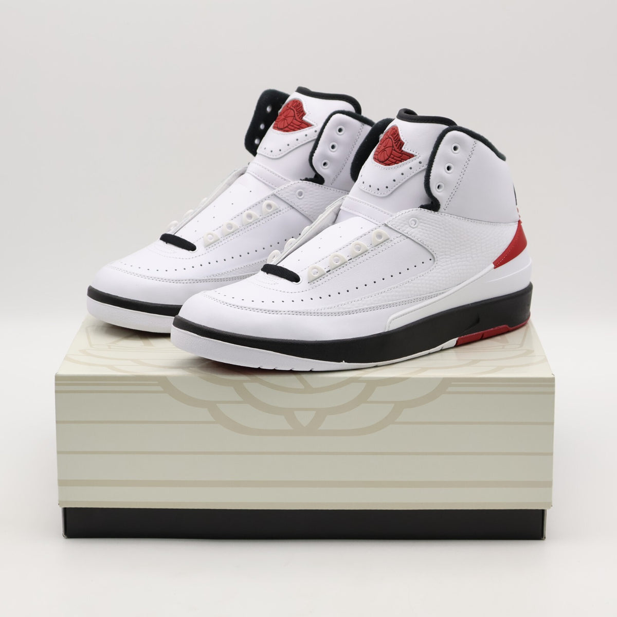 DX2454-106 Nike Air Jordan 2 OG Chicago White Varcity Red Black (Men's)