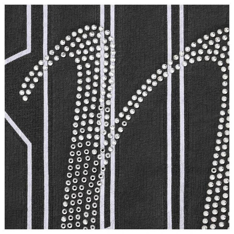 Supreme Rhinestone Script S/S Top Black