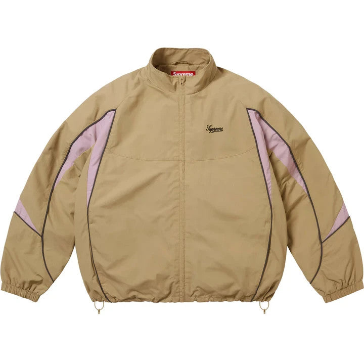 Supreme Contrast Piping Track Jacket Tan