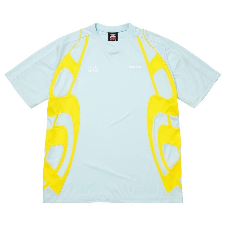 Supreme x Umbro Old English Soccer Jersey Light Blue