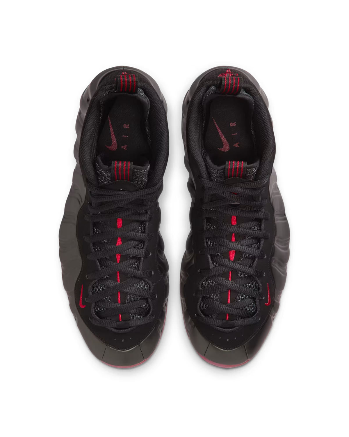 IB2219-001 Nike Air Foamposite One Cough Drop Black and Varsity Red 2025 (Men's)