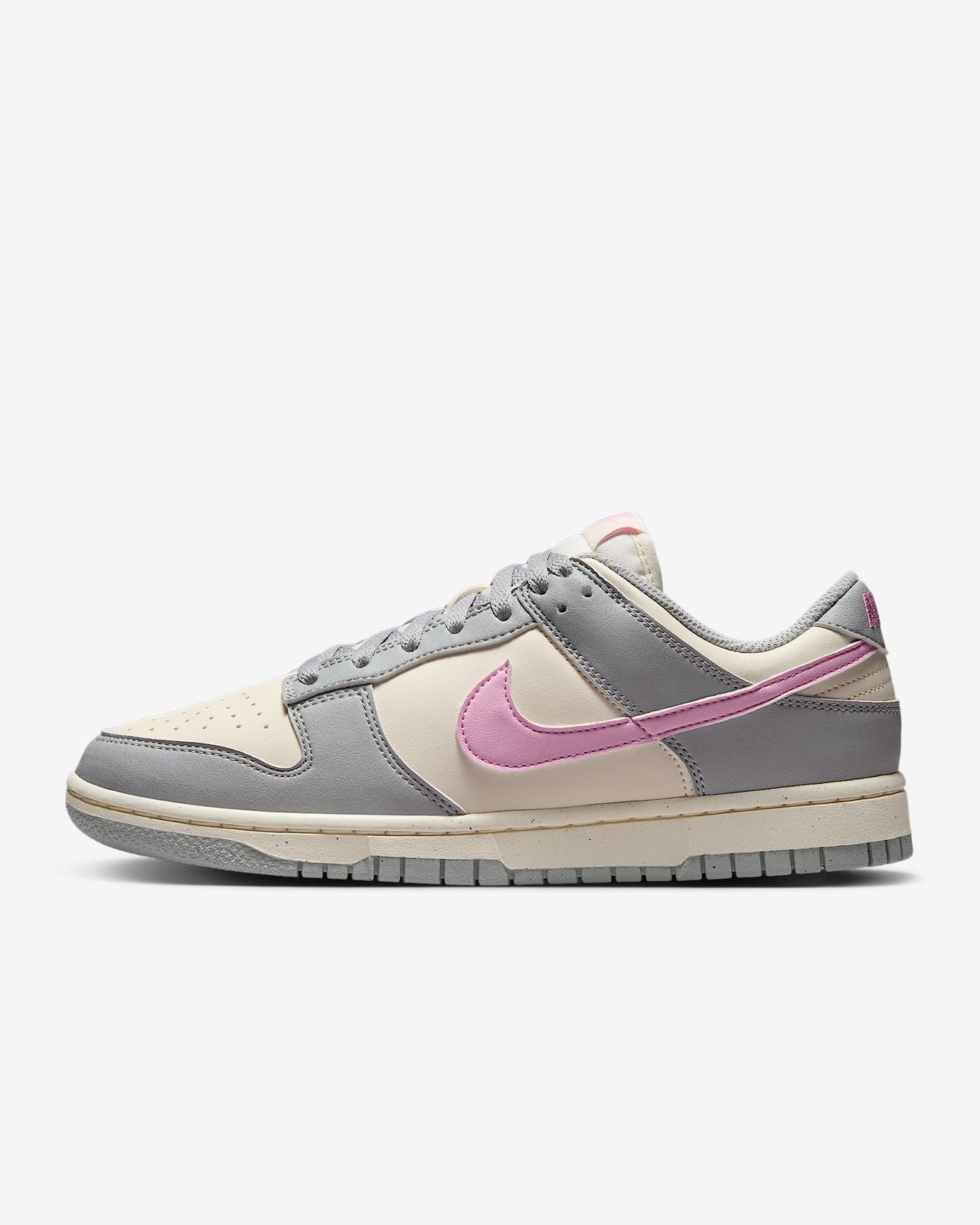 DD1873-002 Nike Dunk Low Next Nature Light Smoke Grey Pink Rise (Women's)