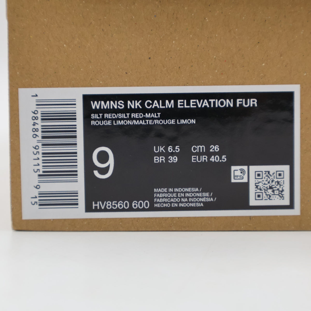 HV8560-600 Nike Calm Elevation Fur Slides Silt Red Malt (Women's)