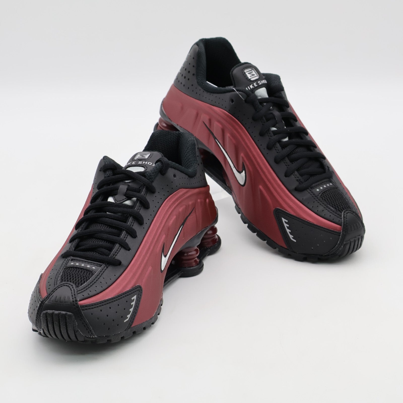 AR3565-009 Nike Shox R4 Black Metallic Silver Team Red (Women's)