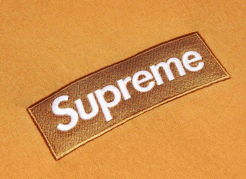Supreme Box Logo Hooded Sweatshirt Light Mustard (21FW)