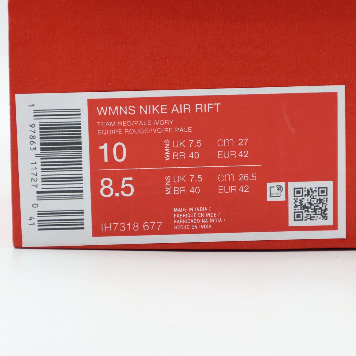 IH7318-677 Nike  Air Rift Botanical Team Red (Women's)
