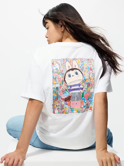 Uniqlo POP MART THE MONSTERS (LABUBU) UT Women'S White