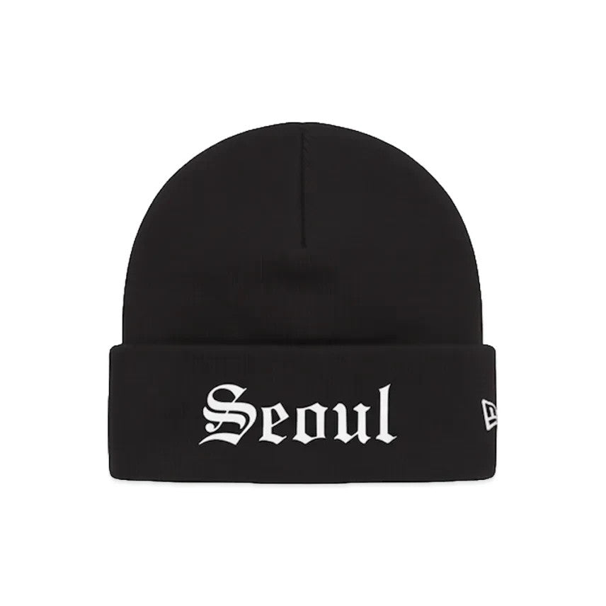Supreme New Era Shop Beanie (Seoul) Black