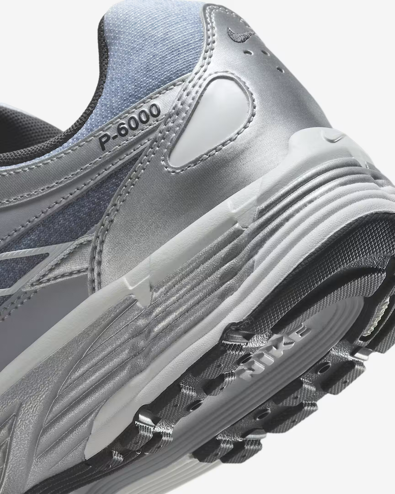 IH4465-095 Nike P-6000 Metallic Silver Wolf Grey Anthracite Summit White (Men's)