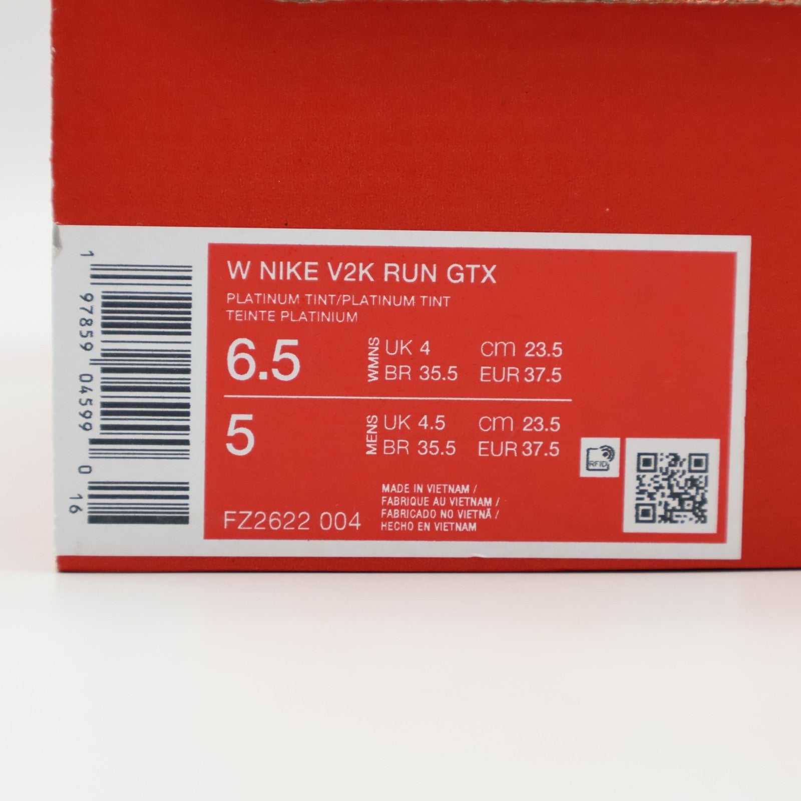 FZ2622-004 Nike V2K Run GORE-TEX Platinum Tint Summit White (Women's)