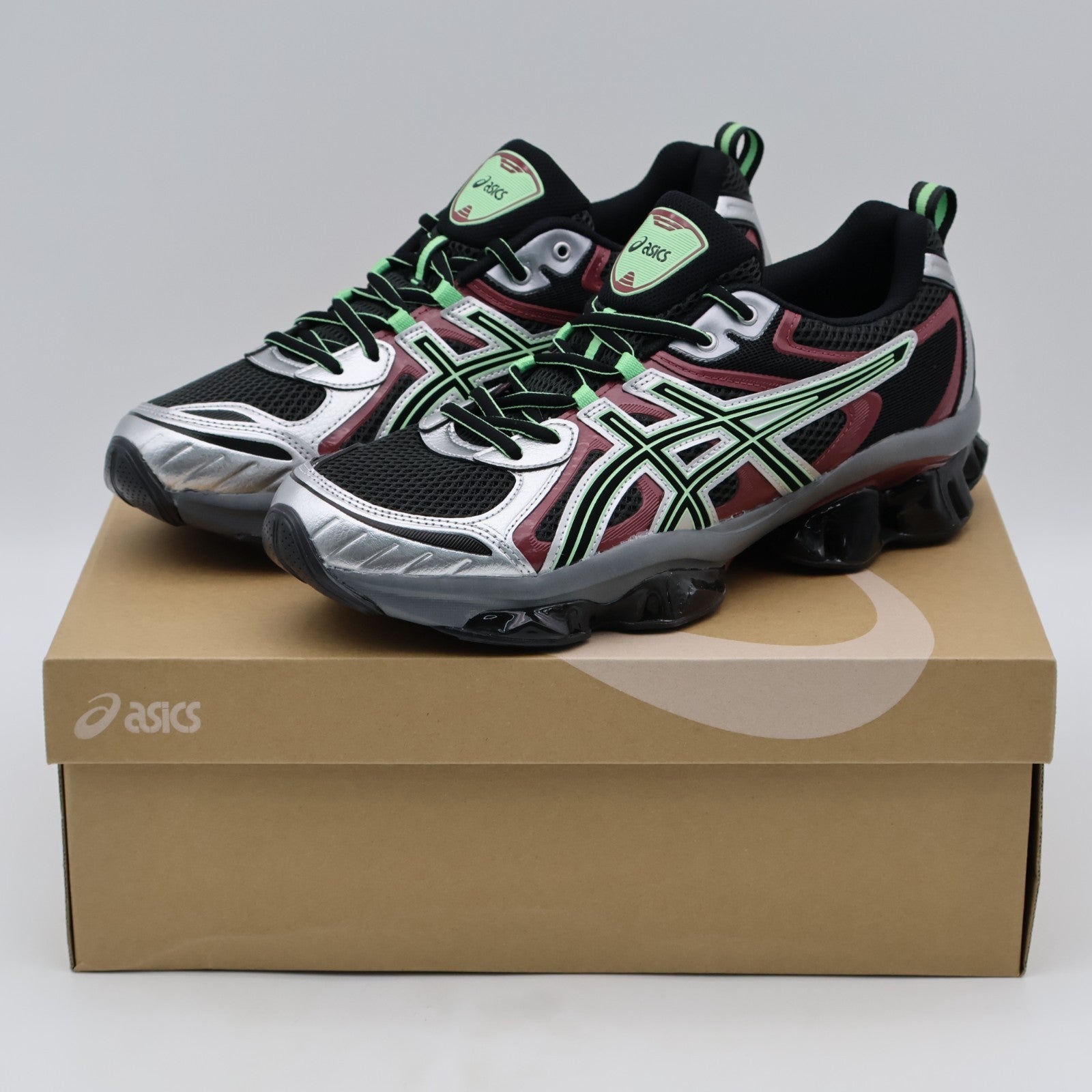 1203A270-027 Asics Gel-Quantum Kinetic Graphite Grey Brisket Red (Men's)