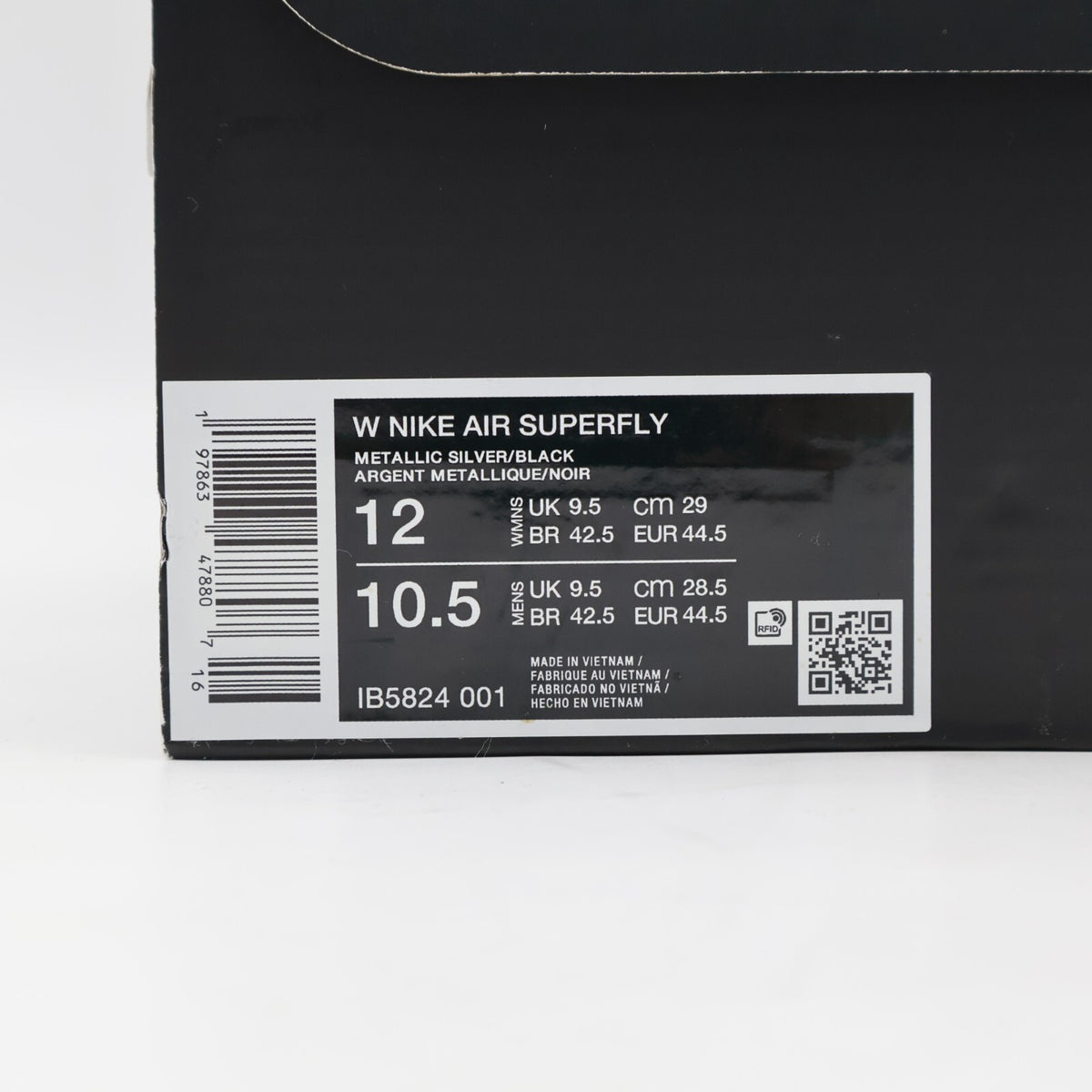 IB5824-001 Nike Air Superfly Metallic Silver Black (Women's)
