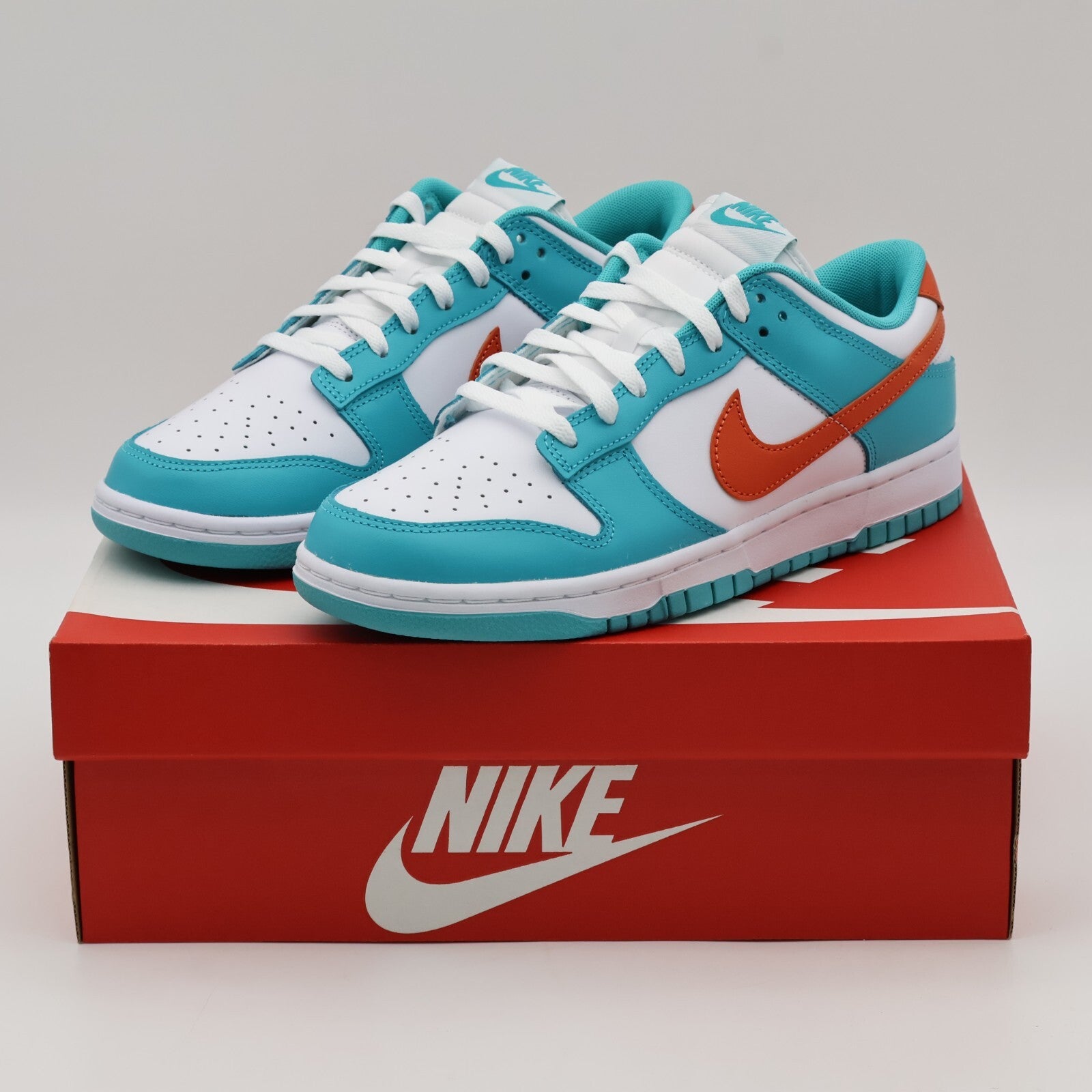 DV0833-102 Nike Dunk Low Miami Dolphins Cosmic Clay Dusty Cactus Green (Men's)