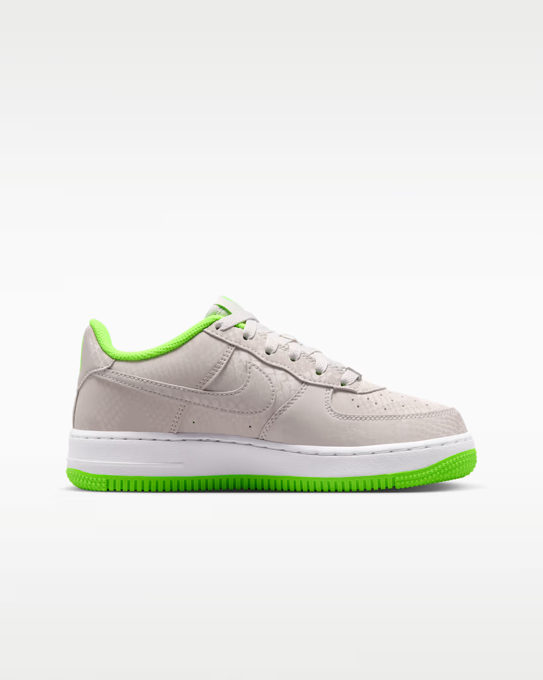 IO4610-002 Nike Air Force 1 Low "Vast Grey/Electric Green" (GS)