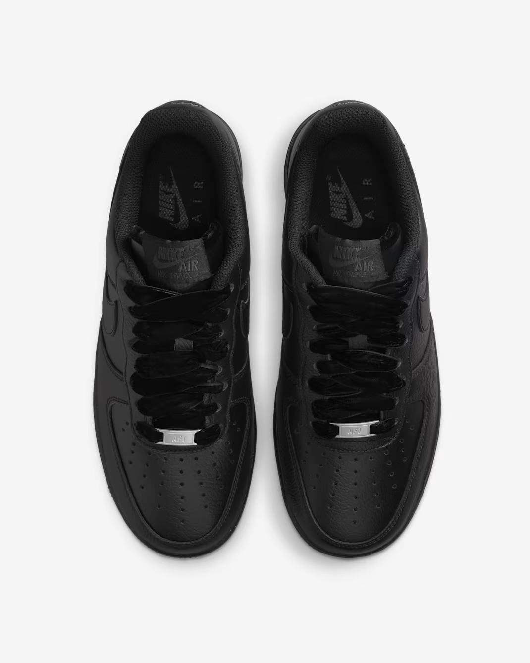 HV4403-001 Nike Air Force 1 Low Ribbon Laces Triple Black (Women's)