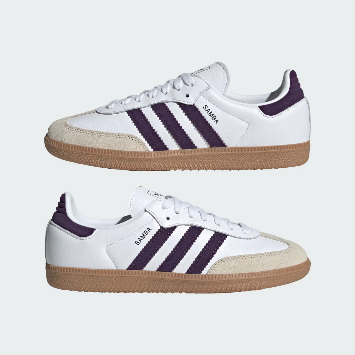 JS1392 adidas Originals Samba OG Cloud White Alumina Aurora Plum (Men's)