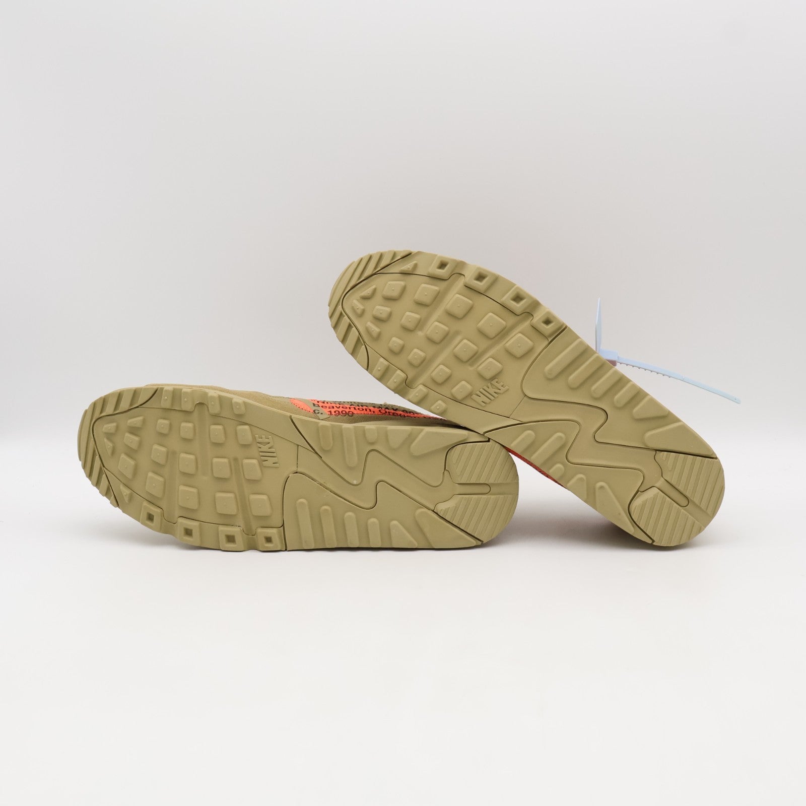 AA7293-200 Nike Air Max 90 Off-White Desert Ore Hyper Jade Bright Mango (Men's)