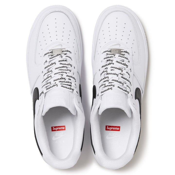 CU9225-102 Supreme Nike Air Force 1 Low White Black 25FW Week4 (Men's)