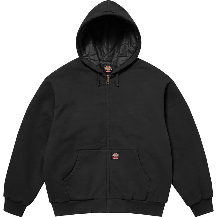 Supreme Dickies Quilted Lined Zip Up Hooded Sweatshirt Black