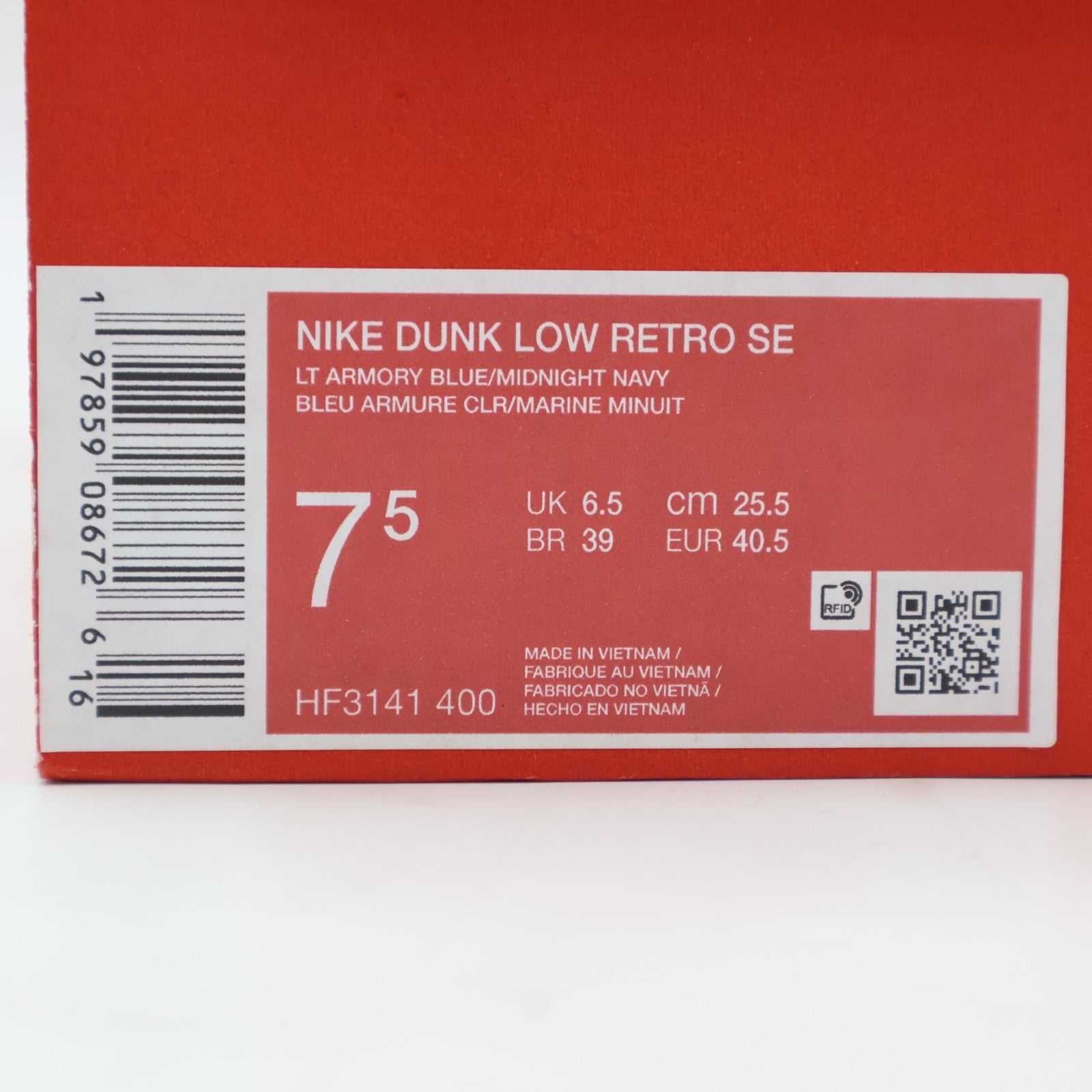 HF3141-400 Nike Dunk Low Retro SE LT Armory Blue Midnight Navy (Men's).