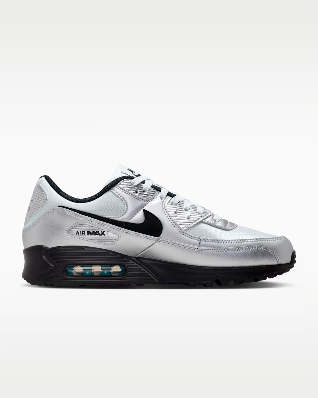 IV5974-001 Nike Air Max 90 PRM "Chrome/Gamma Blue/Black" (Men's)