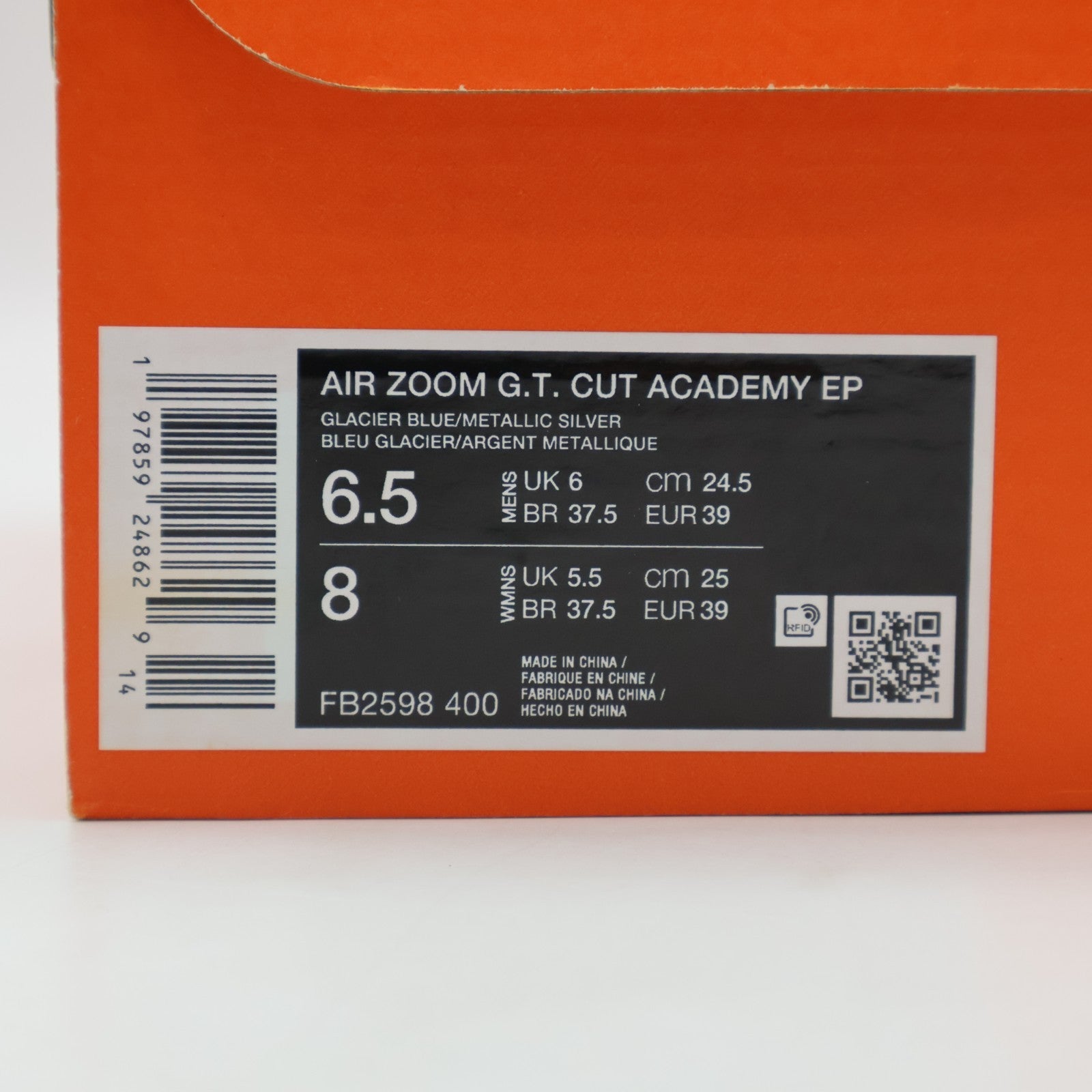 FB2598-400 Nike GT Cut Academy Glacier Blue White Photon Dust Metallic (Men's)