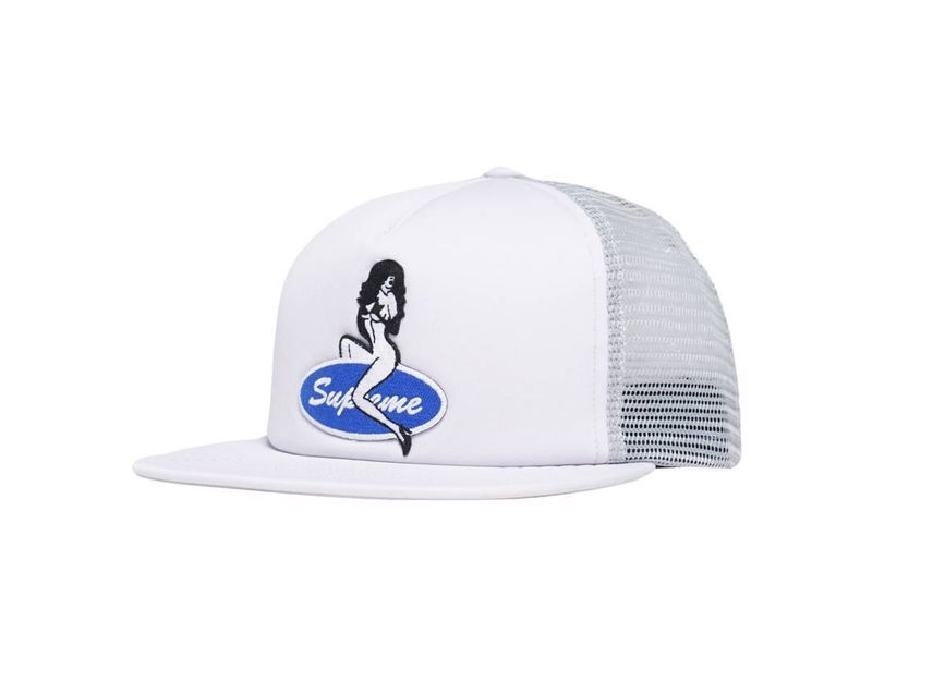 Supreme Pin Up Mesh Back 5-Panel Grey