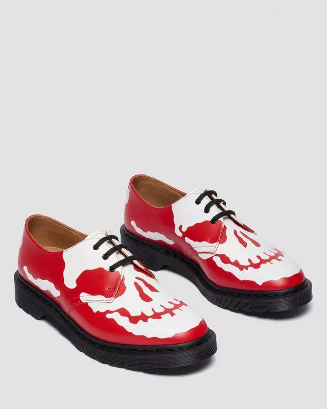 42936600 Supreme Dr.Martens 1461 Skull 3 Eye Shoe Red White (25FW Week 14)(Men's
