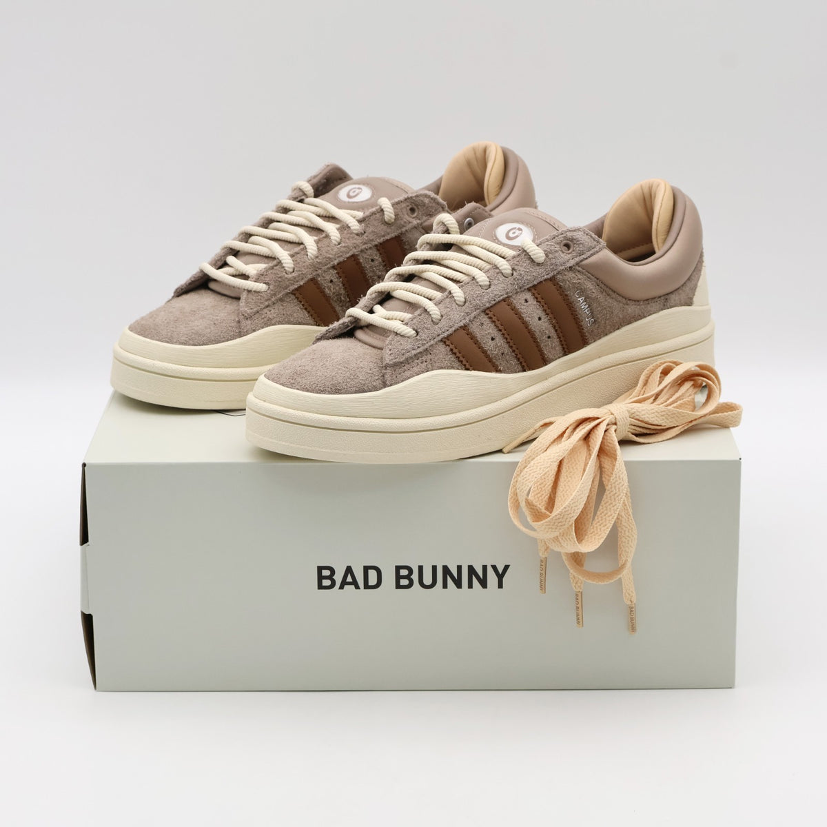 ID2529 Bad Bunny adidas Originals Campus Chalky Brown Sand Beige Cream (Men's)
