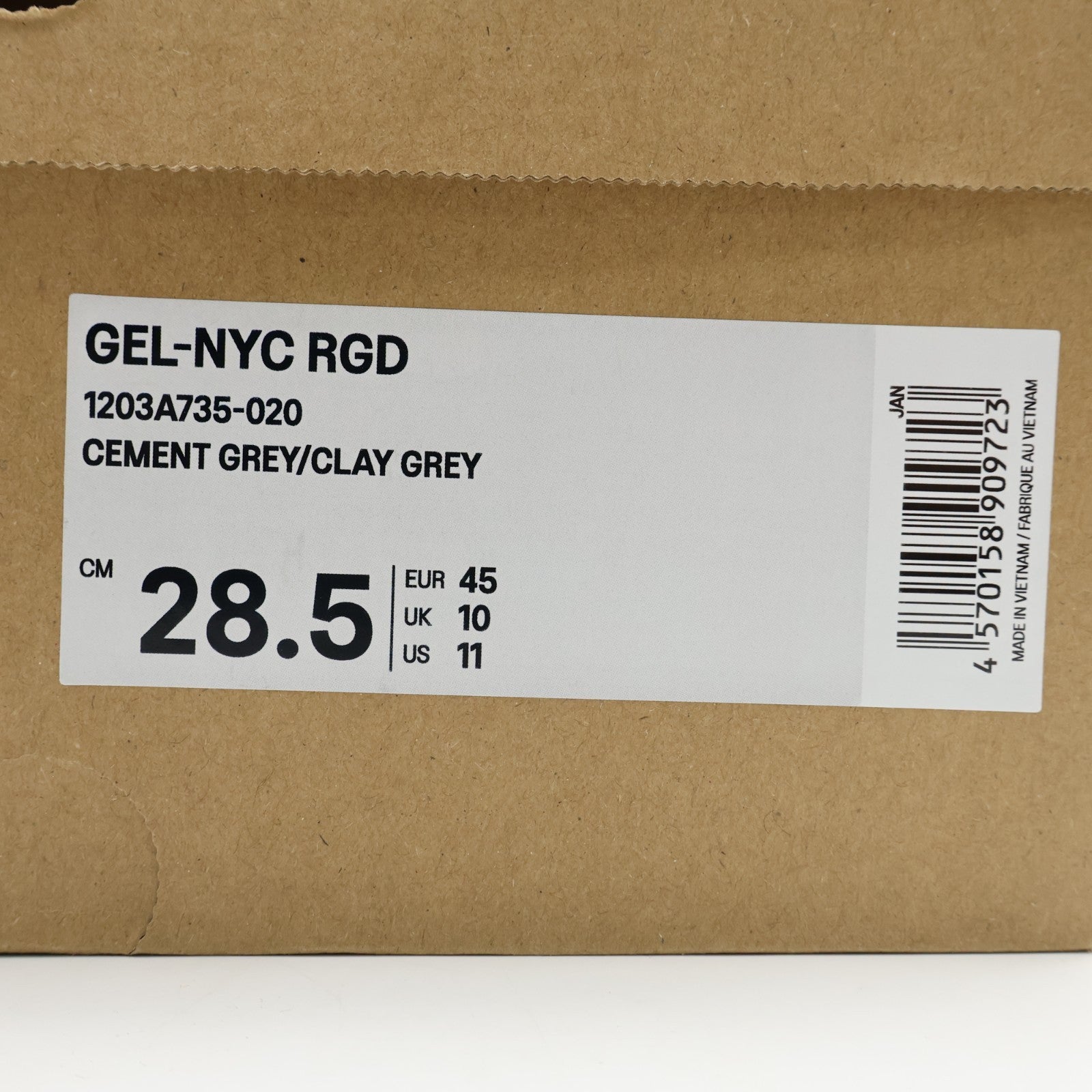 1203A735-020 asics GEL-NYC RGD Cement Grey Clay Grey (Men's)