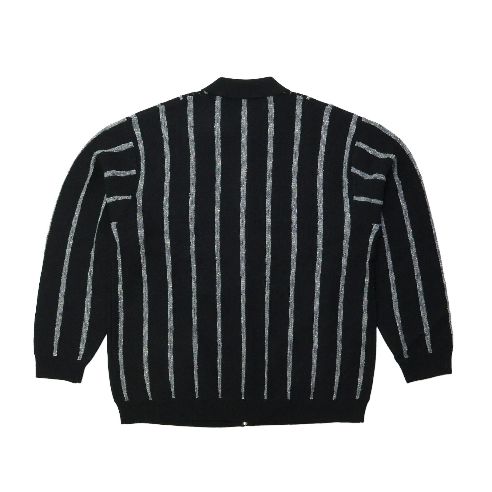 Supreme Speckle Stripe Zip Up Cardigan Black