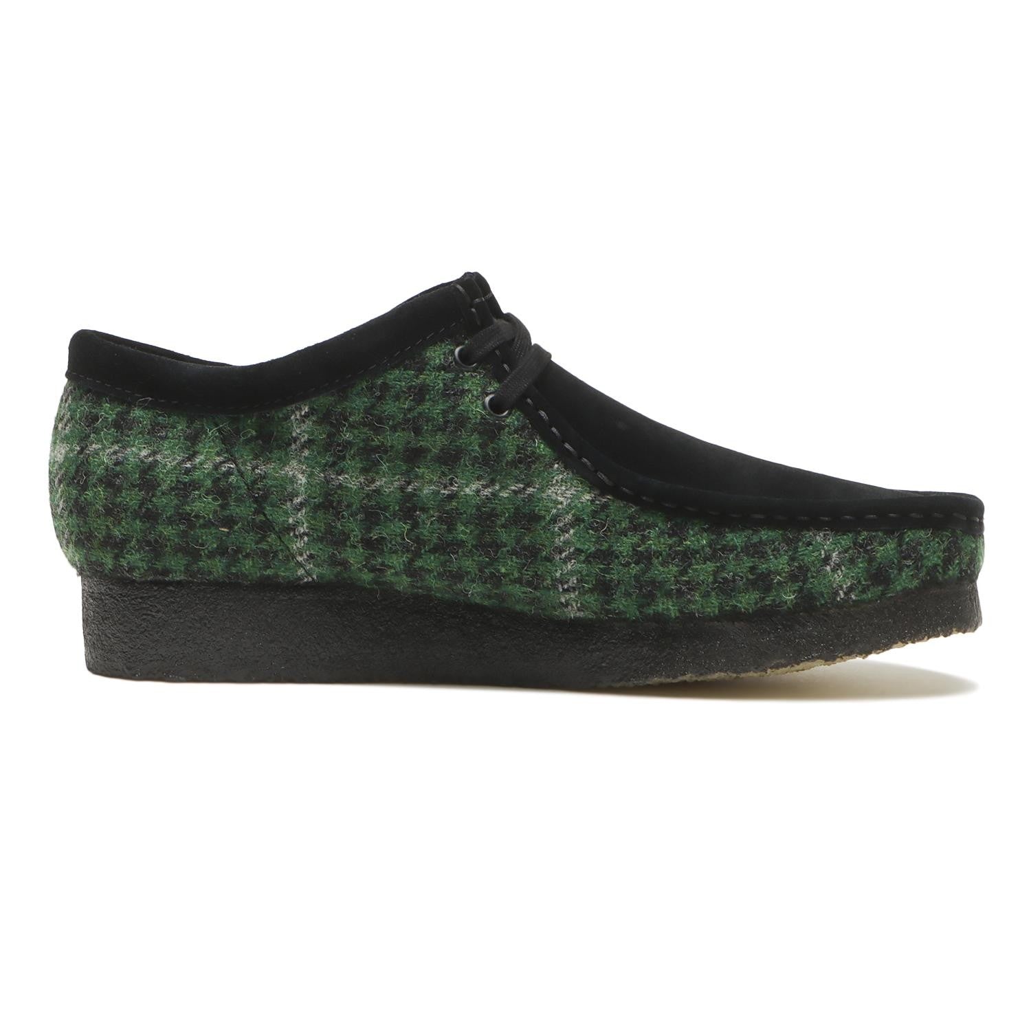 26182790 Harris Tweed Ã Clarks Wallabee Green Tweed Combi ( Men's )