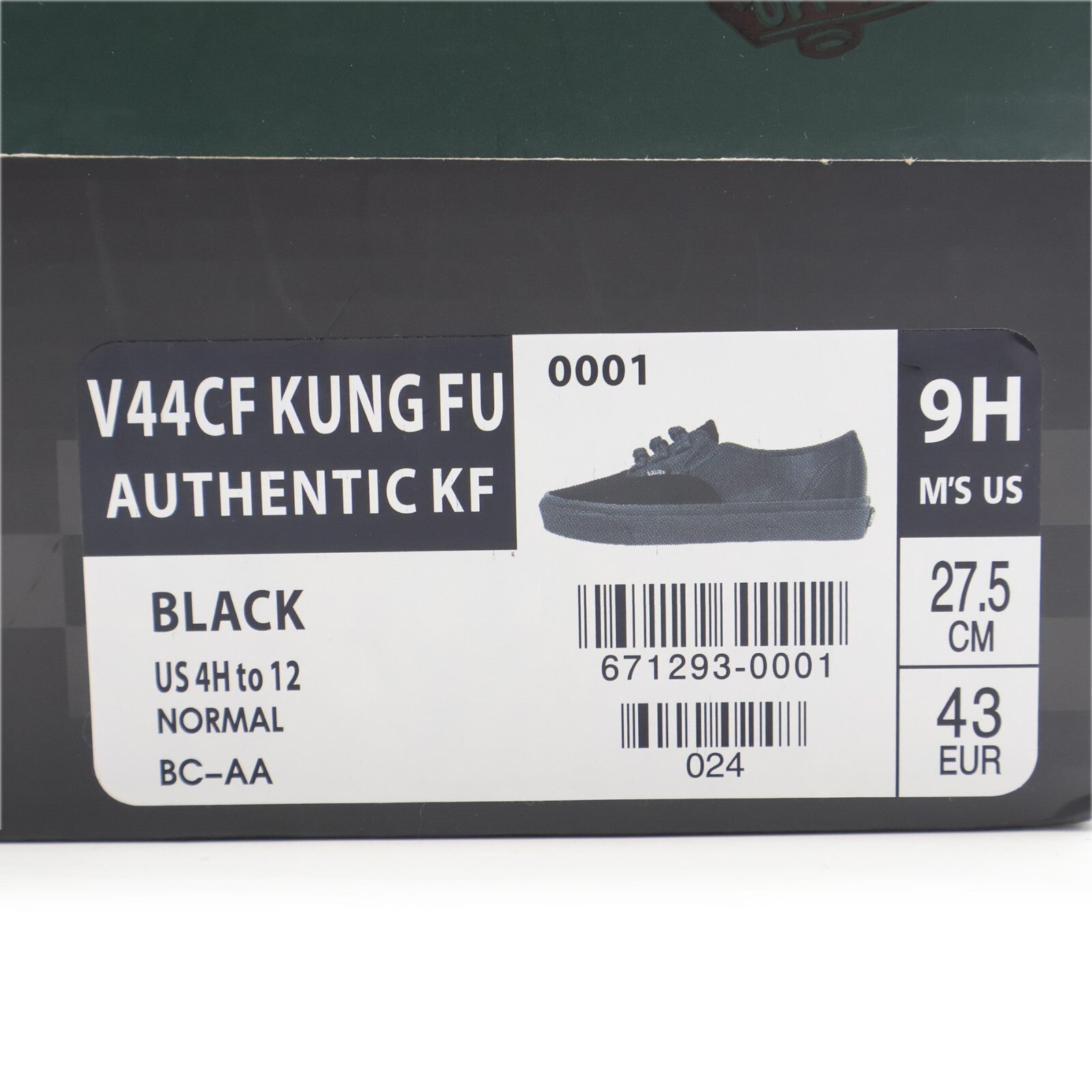 671293-0001 BILLY'S Vans Authentic KUNG-FU Black (Men's)