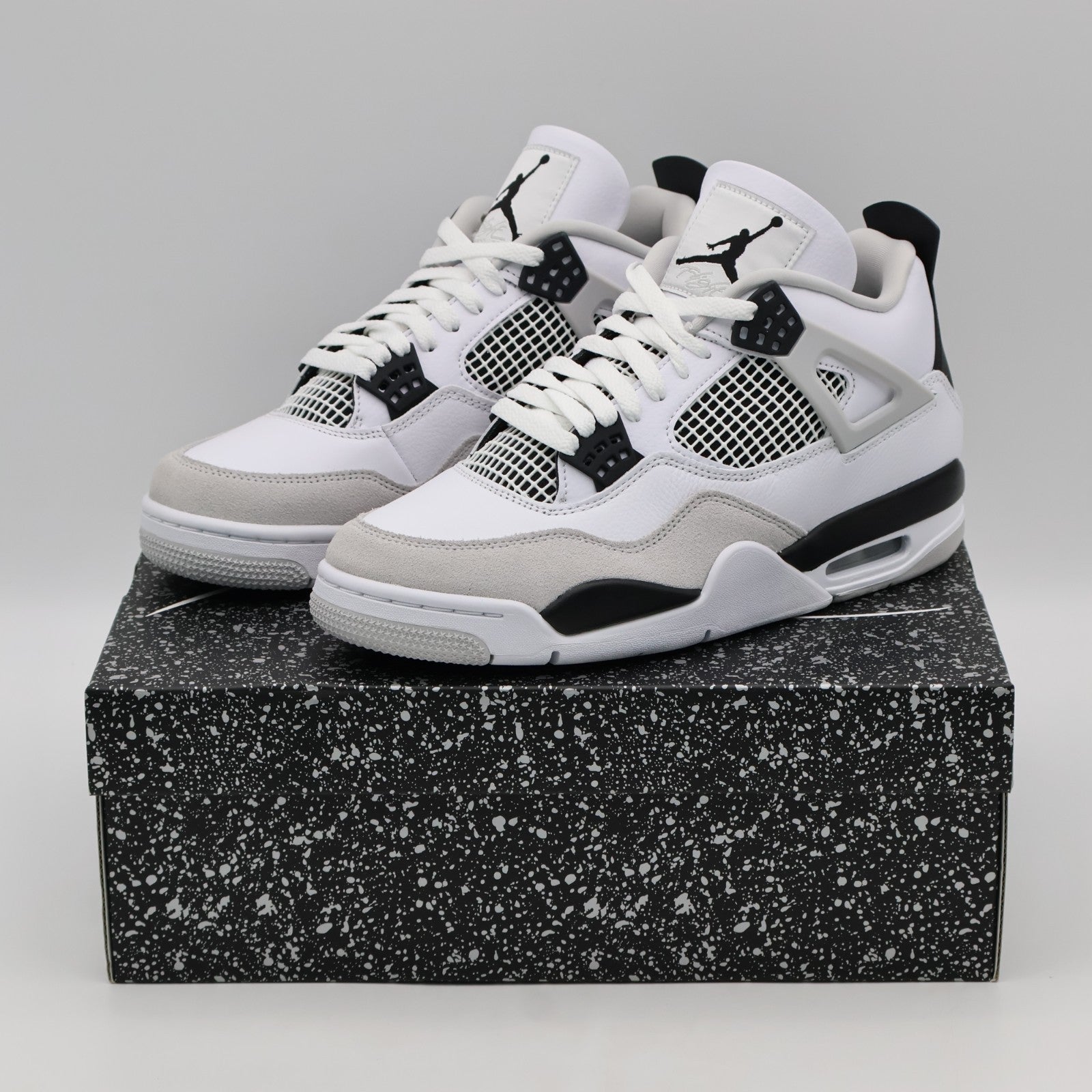 DH6927-111 Nike Air Jordan 4 Military Black White Neutral Grey (Men's)