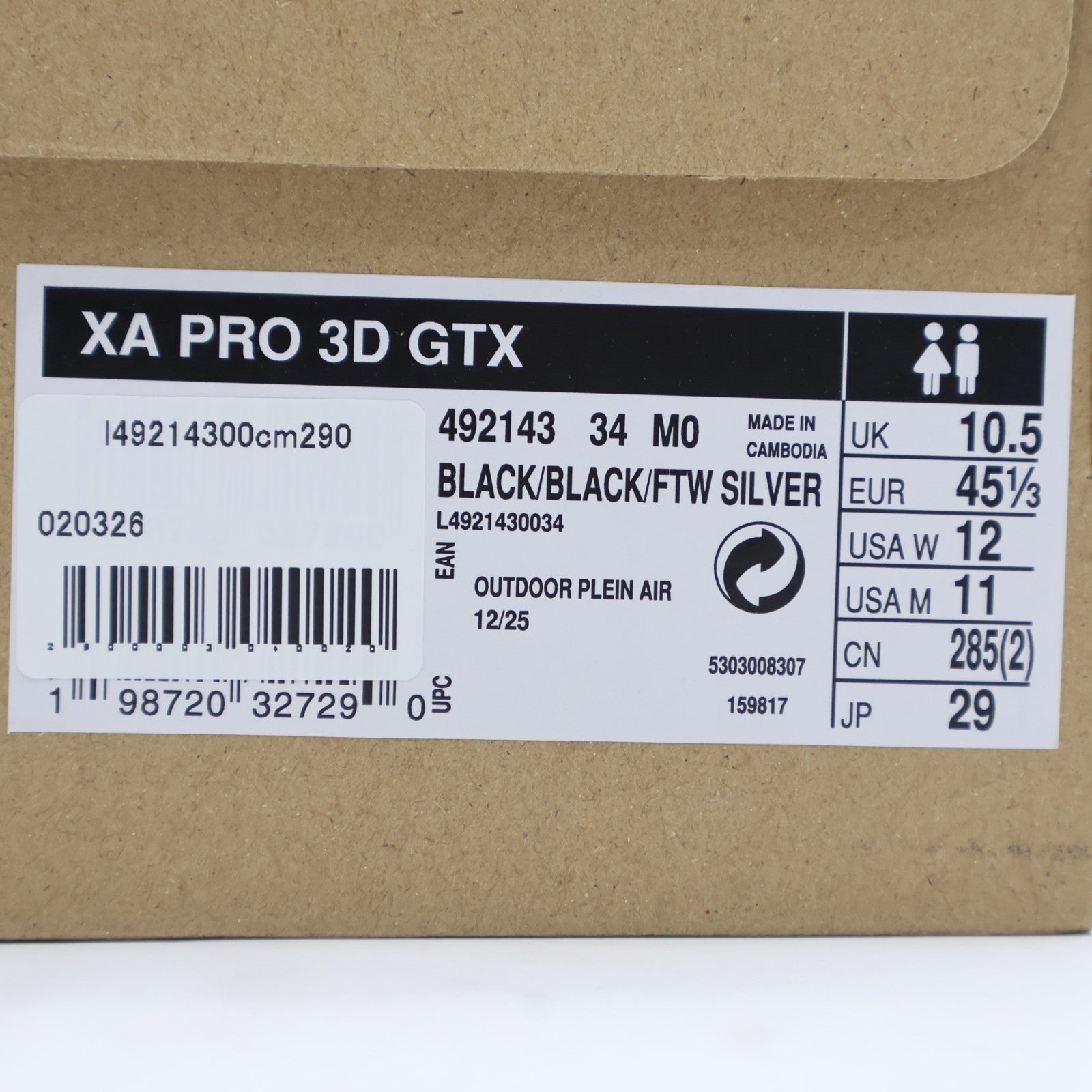 L49214300 Salomon XA Pro 3D GORE-TEX Black (Men's)