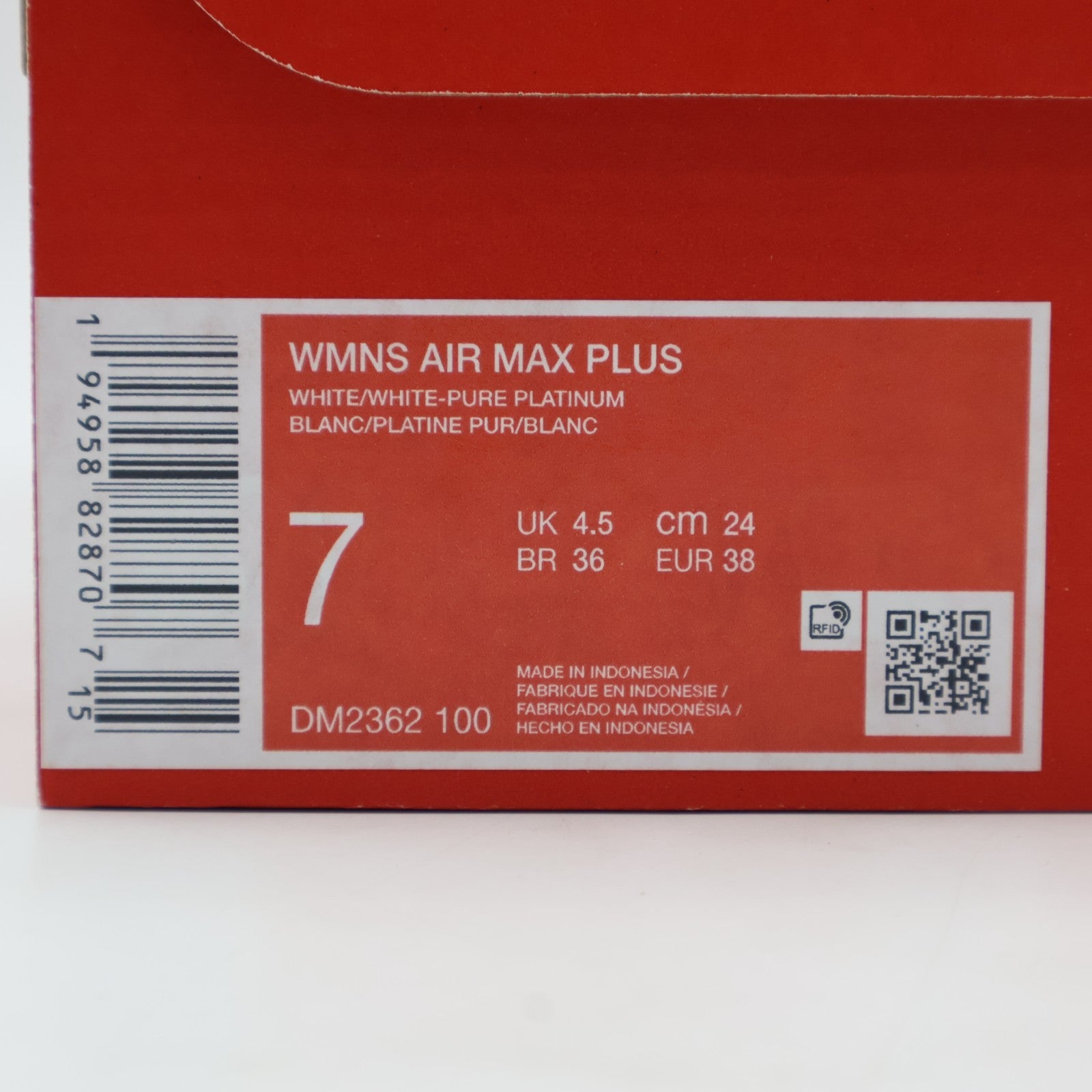 DM2362-100 Nike Air Max Plus White Pure Platinum (Women's)
