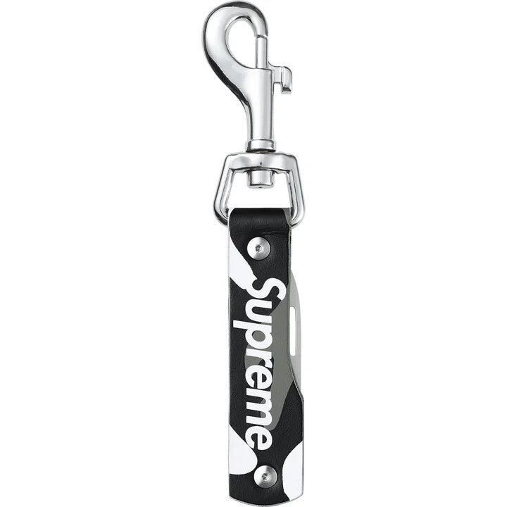 Supreme Leather Clip Knife Snow Camo