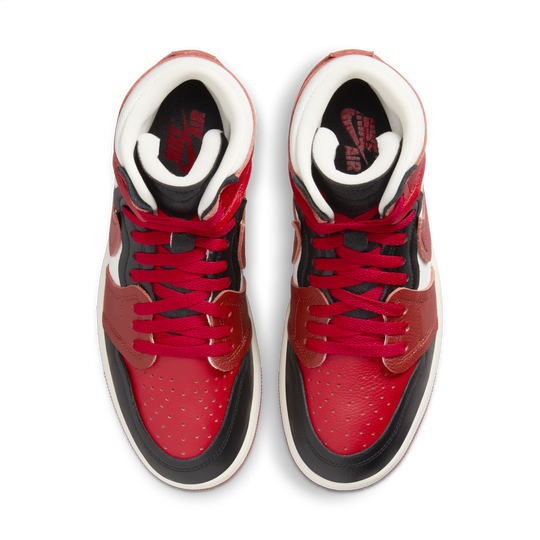 FB9891-600 Nike Air Jordan 1 High MM Sport Red Black Sail Dune Red (Women's)