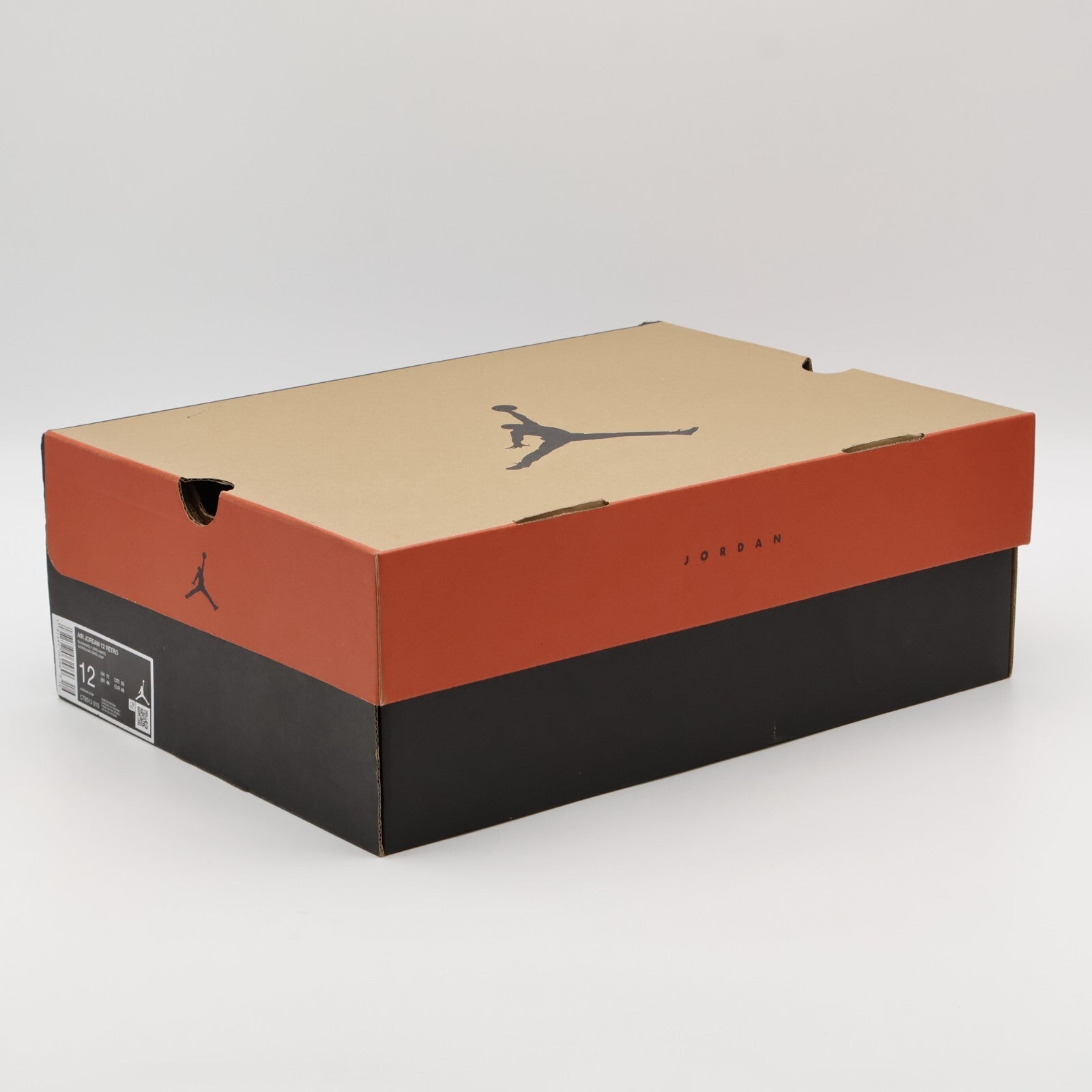 CT8013-010 Nike Air Jordan 12 Retro Barons Black and Wolf Grey (Men's)