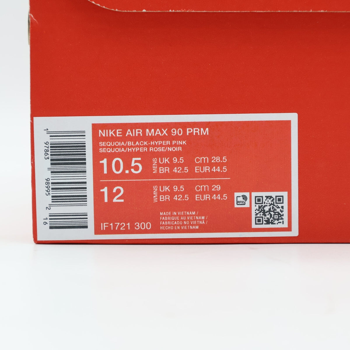 IF1721-300 Nike Air Max 90 PRM Sequoia Hyper Pink Phantom Black (Men's)