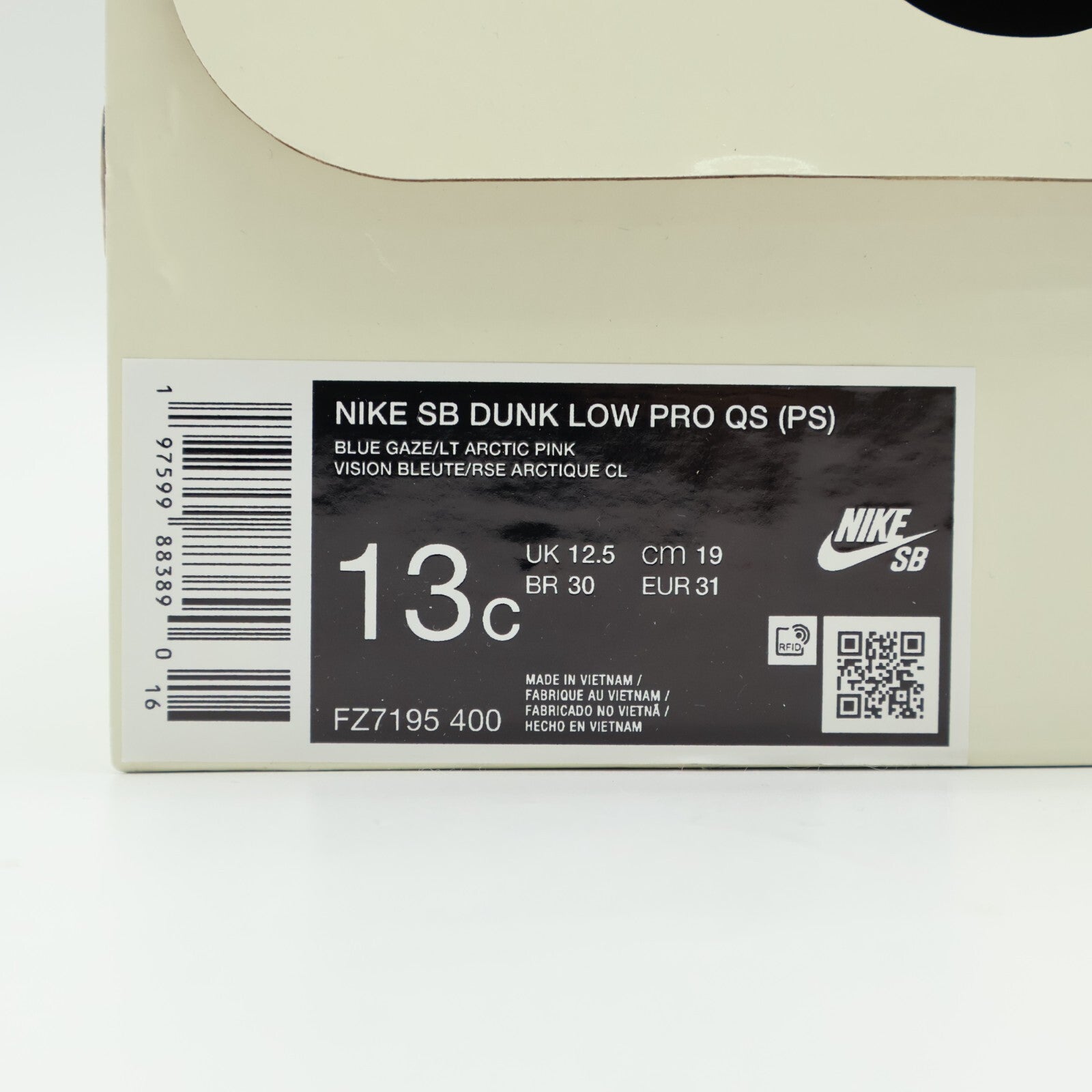 FZ7195-400 VERDY Nike PS SB Dunk Low Pro QS Visty Blue Gaze Enamel Green (Kids)