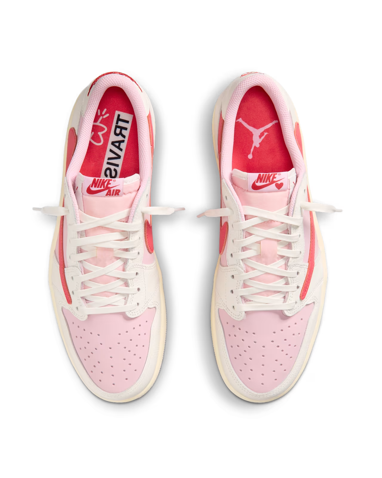 IQ7604-101 Travis Scott Ã Nike Air Jordan 1 Retro Low OG "Sail/T Pink" (Men's)