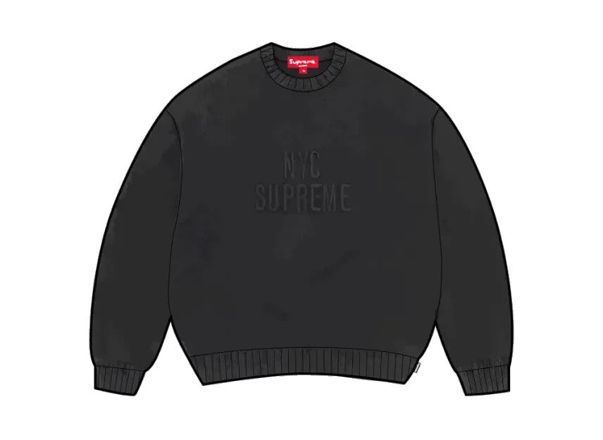 Supreme Overdyed Raised Sweater "Black"