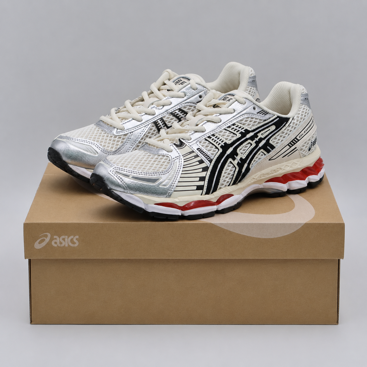 1203B103-100 Lapstone & Hammer Ã Asics Gel-Kayano 12.1 Cream Pure SIlver (Men's)