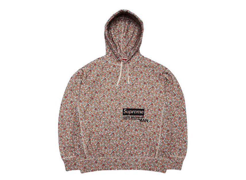 Supreme JUNYA WATANABE COMME des GARCONS MAN Hooded Sweatshirt Pink Flowers