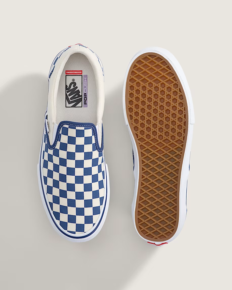 VN000EG59Y0 Vans Skate Slip-On Blue Checkerboard (Men's)