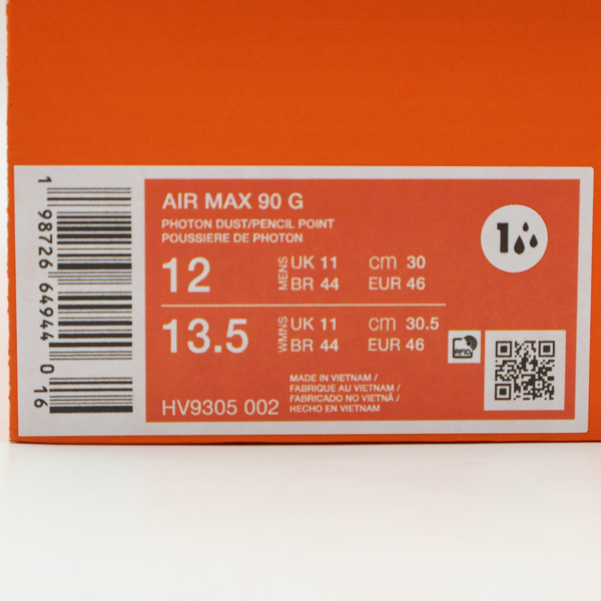 HV9305-002 Nike Air Max 90 Golf Photon Dust Red Stardust Pencil Point (Men's)
